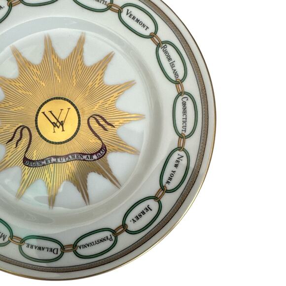 Vintage White House Dessert Collection Reproduction Plate White Gold - Picture 9 of 10